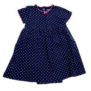 Carter's girls 12-month navy blue and pink dress onesie